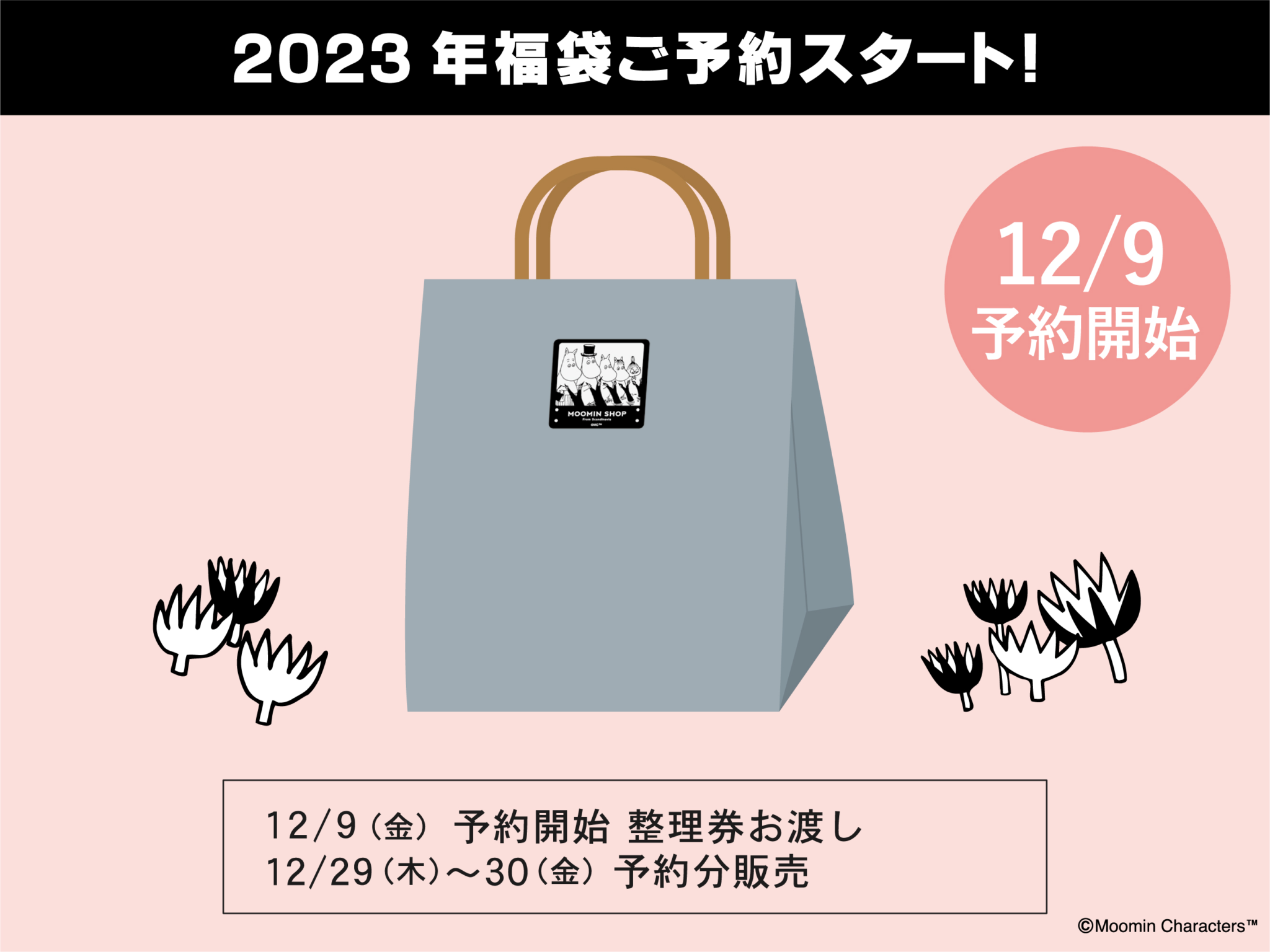 ムーミンショップ・ムーミンカフェ福袋！2024年ネタバレ・中身・口コミ・予約まとめ！