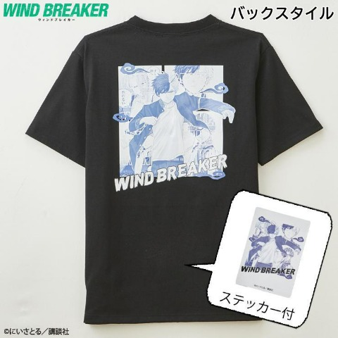L　ウィンドブレイカー　Tシャツ　ステッカー付　WIND BREAKER、他　M