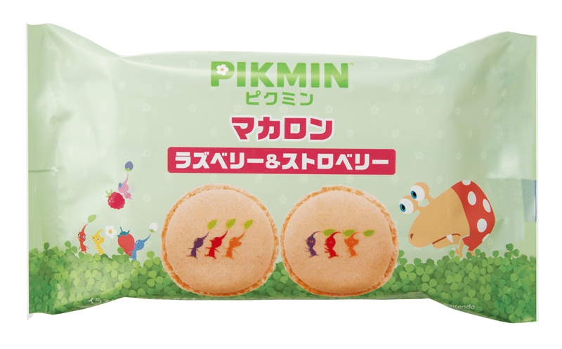 ピクミン　マカロン　ラズベリー＆ストロベリー　ファミマ×ピクミンとのコラボの食品