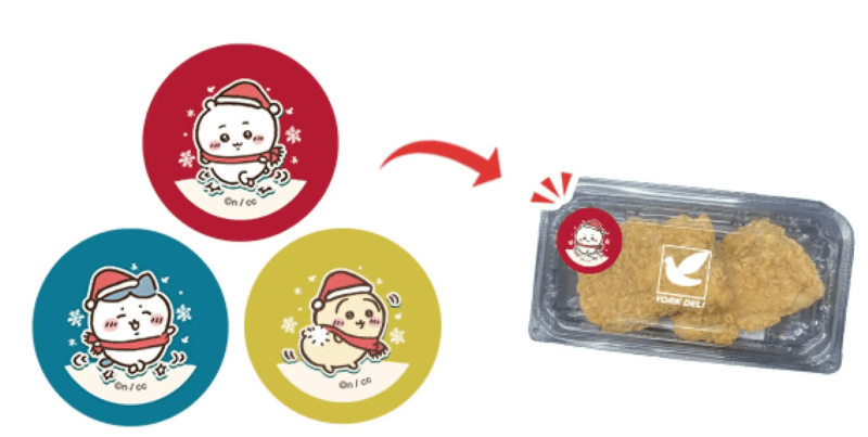 ちいかわクリスマスシール付き食品の販売　イトーヨーカドー『ちいかわ』コラボ！クリスマス2024年のキャンペーン