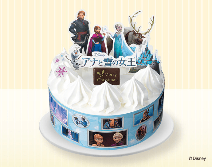 ヤマザキ クリスマスキャラクターケーキ（アナと雪の女王）　ファミリーマート　クリスマスケーキ