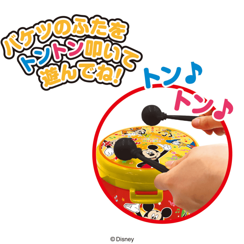 菓子入りトントンバケツ／ディズニーキャラクター　クリスマス　ディズニー　お菓子　食玩