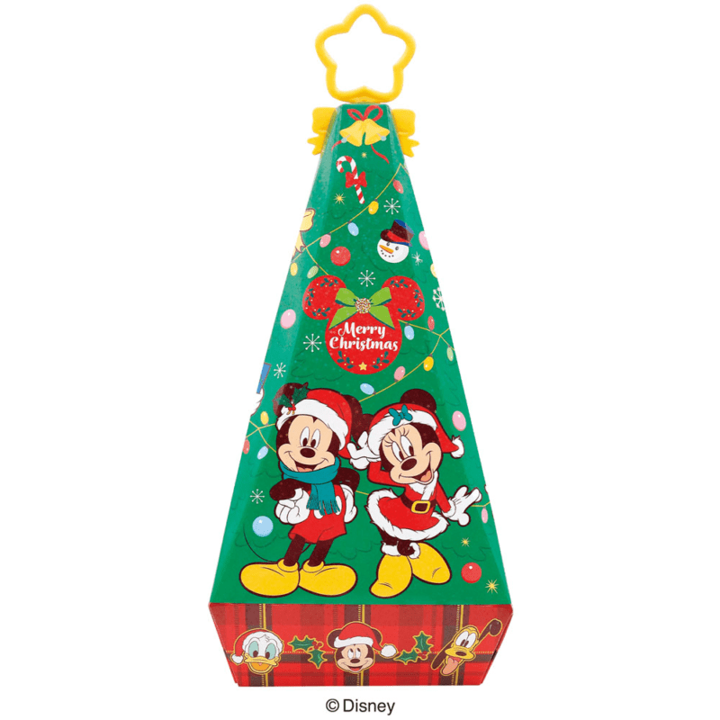 キラキラツリー形お菓子ＢＯＸ／ディズニーキャラクター　クリスマス　ディズニー　お菓子　食玩