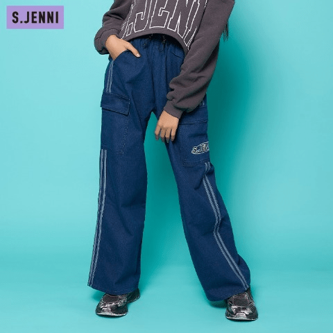 デニムパンツ　しまむら『S.JENNI（エスドットジェニィ）』コラボの秋冬コーデ