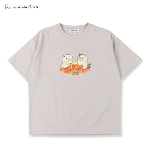 レディース　アクリルキーホルダー付きTシャツ　しまむら『カマノレイコ』コラボ