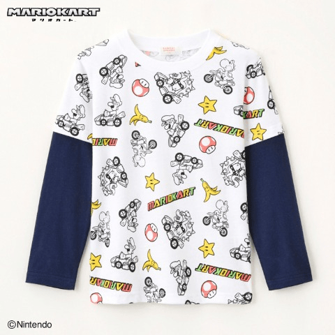 キッズ　長袖Ｔシャツ　しまむら『マリオカート』コラボ