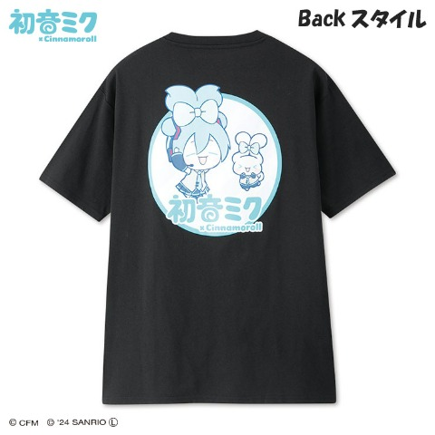 半袖Tシャツ　裏面　初音ミク×シナモロール　しまむらコラボ2024夏