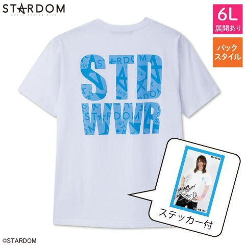 メンズ　ステッカー付Tシャツ（スターダム）　アベイル STARDOMコラボ