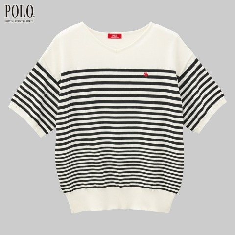 レディース　ボーダーニットプルオーバー　しまむら『POLO（ポロ）』コラボ