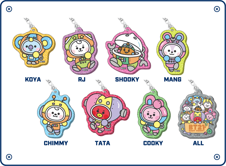 BT21 BABY ROBOT オリジナルアクリルキーホルダー　ファミマ店頭販売グッズ