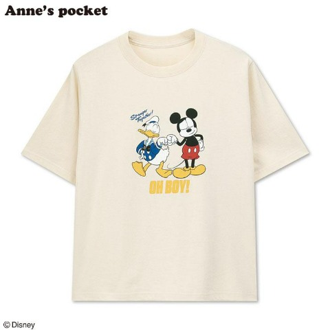 レディース　プリントTシャツ（Anne’s pocket）　シャンブル『ドナルドダック』コラボ　しまむら系列