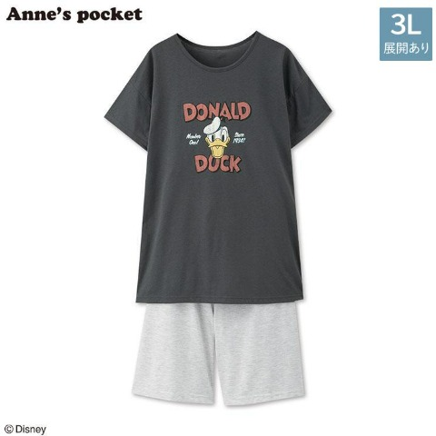 レディース　上下組ルームウェア（Anne’s pocket）　シャンブル『ドナルドダック』コラボ　しまむら系列