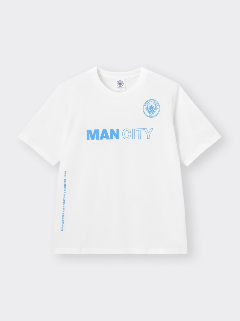 【メンズ】グラフィックTシャツ　ユニフォーム風　GU（ジーユー）マンチェスターシティ コラボ