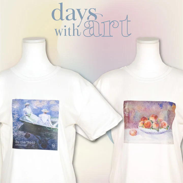 クラシカルガーリー days with art Tシャツ　サンキューマート『名画』コラボ ゴッホ、モネ、ルノワール