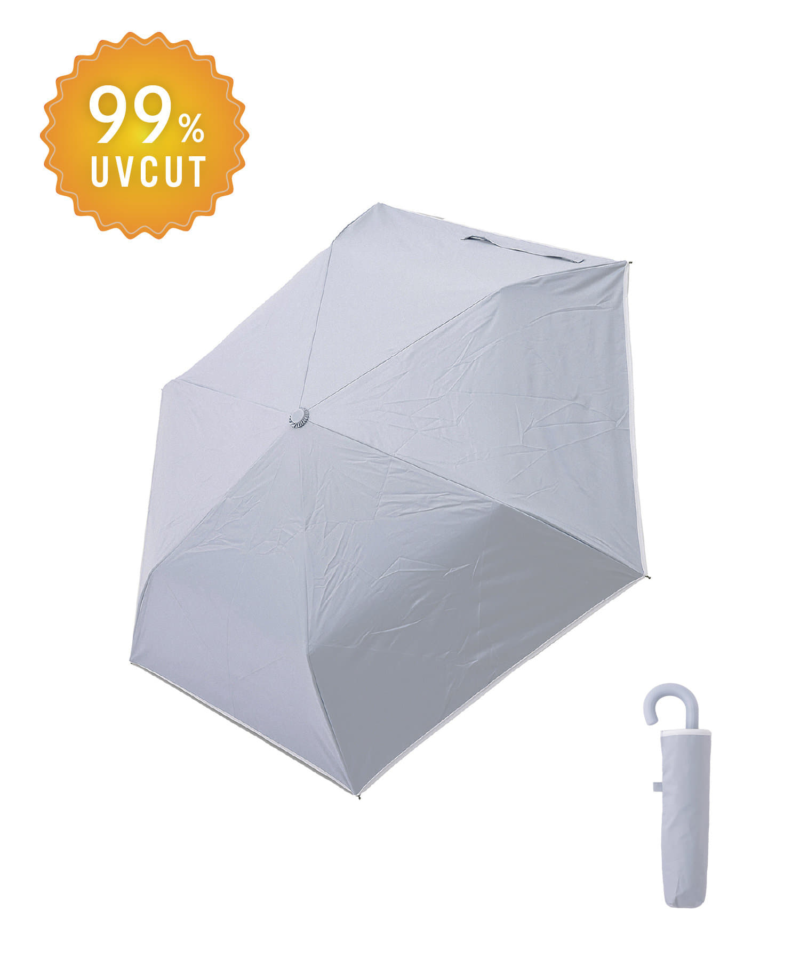 晴雨兼用折傘フチパイピング　3COINS『日焼け対策・UV対策』