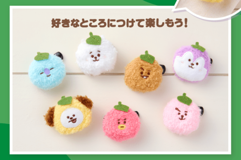 ぬいぐるみバッジ　ランダム全7種（BT21 CHEWY CHEWY CHIMMY）　ファミマ