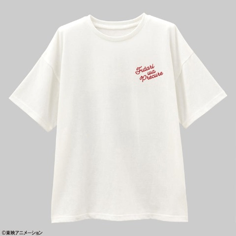 レディース　ステッカー付Tシャツ　アベイル『ふたりはプリキュア』コラボ
