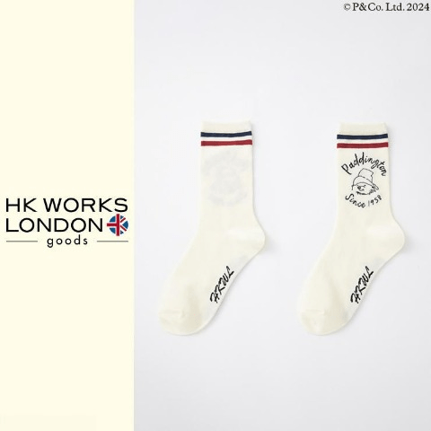 クルーソックス　パディントン　しまむら『HK WORKS LONDON』コラボ