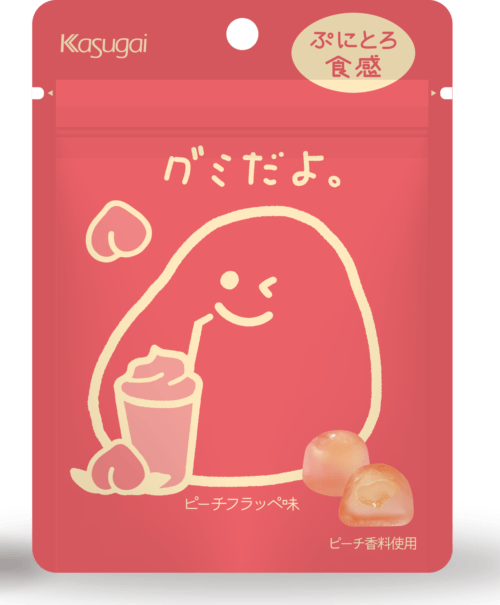 春日井　グミだよ。ピーチフラッペ味　ファミマ限定