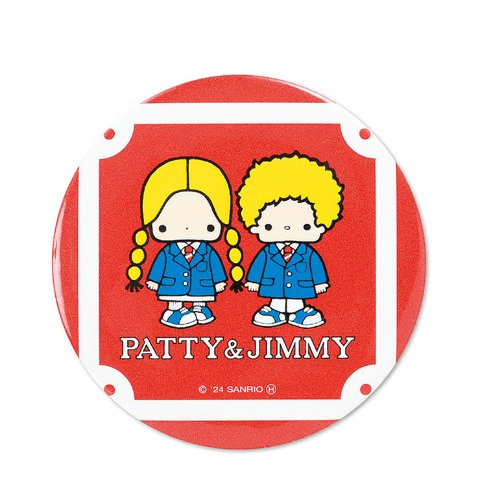 缶バッジ　パティ＆ジミー　サンリオ　アベイル　コラボ