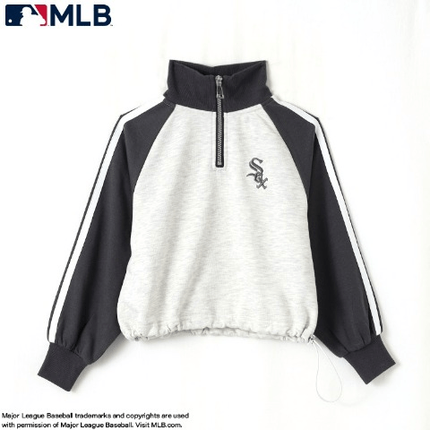 キッズ　襟付きハーフジップトレーナー　しまむら『MLB』コラボ 