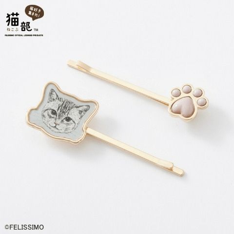 ピン２点セット　しまむら『フェリシモ猫部』コラボ