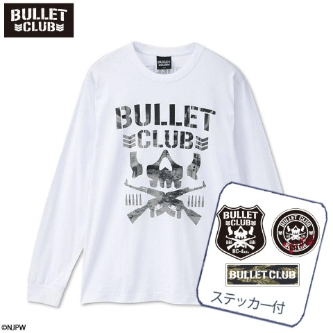 メンズ　ステッカー付長袖フォトプリントTシャツ　アベイル『BULLET CLUB（バレットクラブ）』コラボ