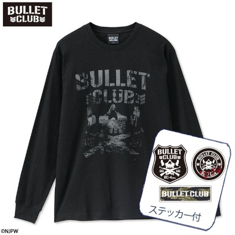 メンズ　ステッカー付長袖フォトプリントTシャツ　アベイル『BULLET CLUB（バレットクラブ）』コラボ