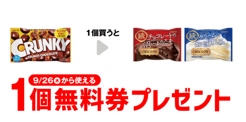 チョコパイ 続 チョコレートの沼にようこそ/クリームにおぼれるがもらえるキャンペーン　セブンイレブン『1個買うと1個無料』レシートクーポン