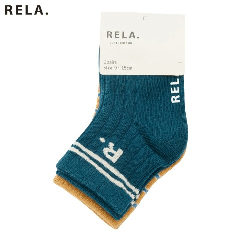 ベビー　3足組クルーソックス　しまむら『RELA.（リラ）』コラボ