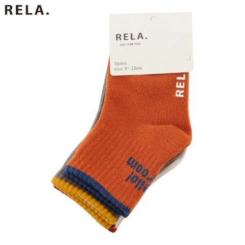 ベビー　3足組クルーソックス　しまむら『RELA.（リラ）』コラボ