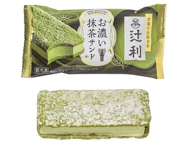 明治　辻利　お濃い抹茶サンド