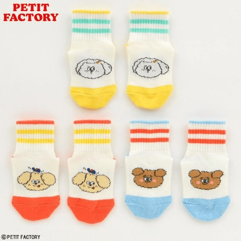 3足組クルーソックス　PETIT FACTORY（プチファクトリー）　バースデイ　チラシ