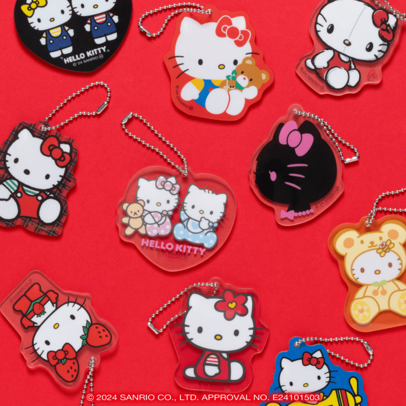 E賞　アクリルチャーム　[全12種]　Happyくじ『HELLO KITTY 50th～ハッピーアニバーサリー★～』