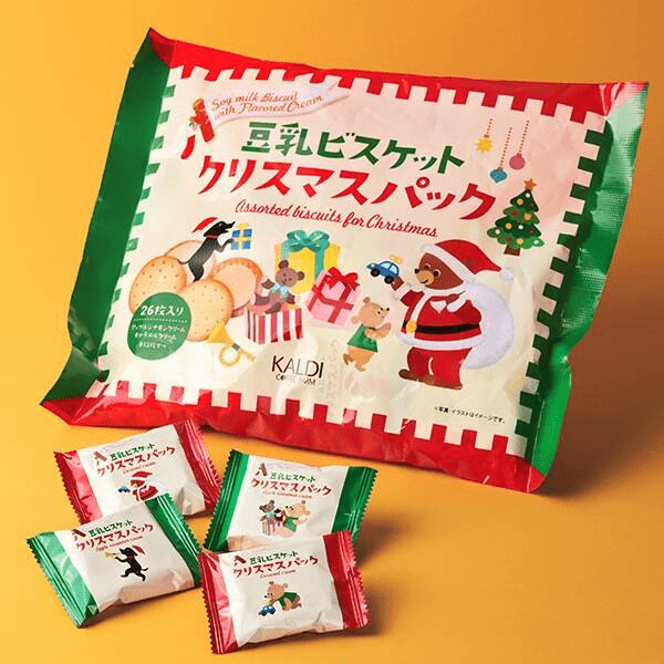 豆乳ビスケット　クリスマスパック　カルディ　クリスマス