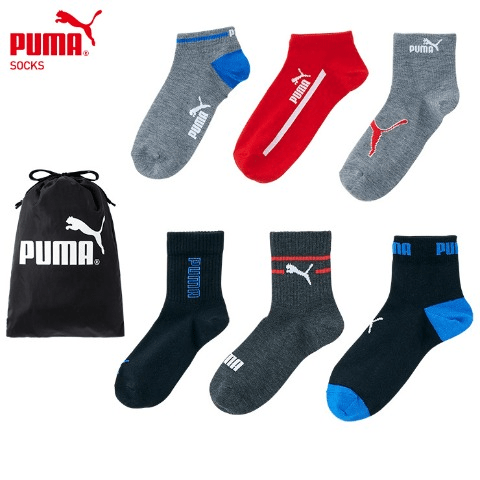 キッズ　6足組ソックス(PUMA)【ハッピーバッグ】　しまむら　福袋　2025年