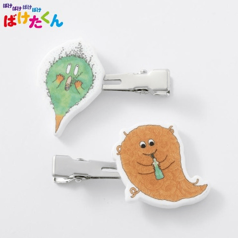 ヘアクリップ2点セット　シャンブル『ばけたくん』コラボ