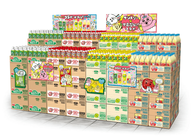 サントリー「可哀想に！おぱんちゅうさぎ、んぽちゃむ」コラボ　限定ボトル