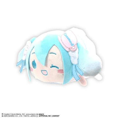 ぬいぐるみ　アベイル『初音ミク×シナモロール、ピアプロ×サンリオ』コラボ