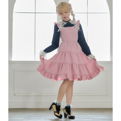 レディース　フリルティアードジャンスカ　しまむら『星名桜子』コラボのロリータ系の洋服