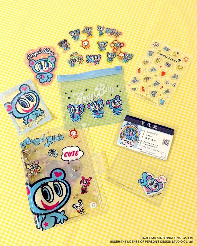 フレークステッカー、ステッカー（クリア）、シールバインダー、アクリルパーツ、顔隠しケース 2P　サンキューマート『ANGEL BLUE（エンジェルブルー）』コラボ　2026年