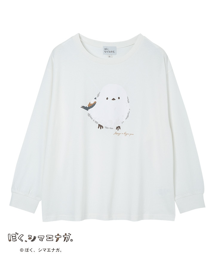 パシオス『ぼく、シマエナガ。』コラボの長袖Tシャツ