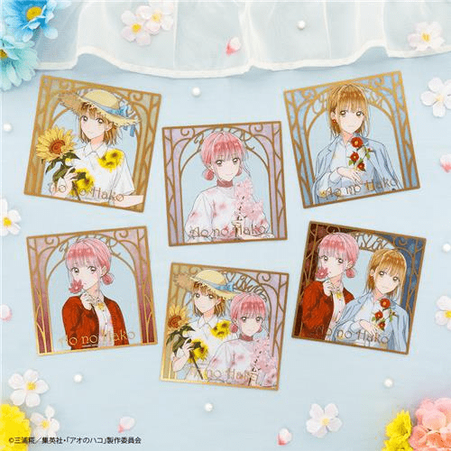 F賞　箔押しクリアカード　タイトーくじ　「アオのハコ」　Seasonal flowers　景品ラインナップ