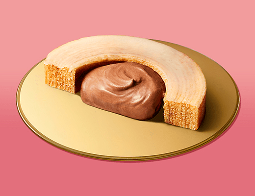 Uchi Café×GODIVA　生バウムケーキ　ショコラクリーム　ローソン　バレンタイン2025コンビニスイーツ