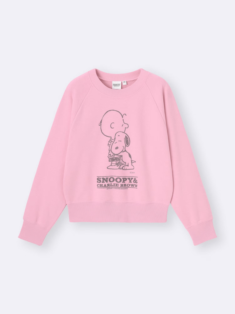 グラフィックスウェットプルオーバー 　GU（ジーユー）『スヌーピー（PEANUTS）』コラボ！2025年の春夏