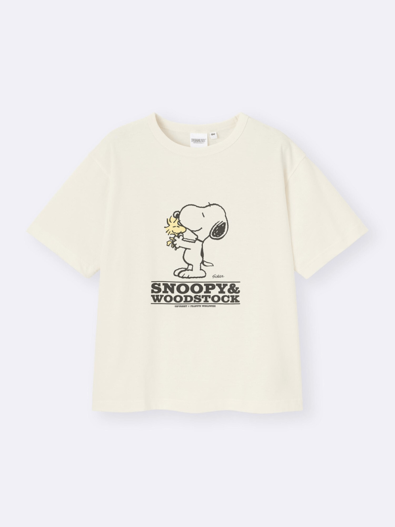 グラフィックT（半袖Tシャツ）　GU（ジーユー）『スヌーピー（PEANUTS）』コラボ！2025年の春夏