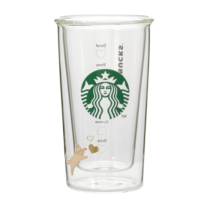 スターバックス！2025年『バレンタイン』グッズ　バレンタイン2025耐熱ダブルウォールグラス355ml　¥3,400