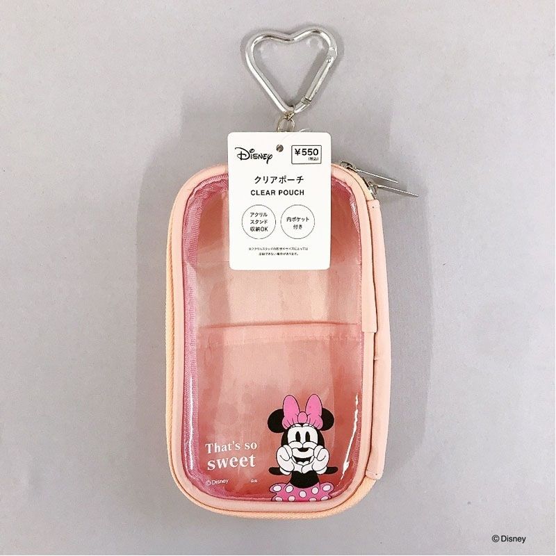 ディズニー／Ｍｉｎｎｉｅ　クリアポーチ　ミニーマウス　￥550（税込み）