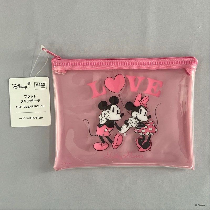 ディズニー／Ｍｉｎｎｉｅ　フラットクリアポーチ　￥220（税込み）