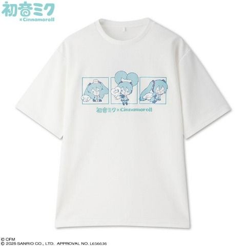 レディース　Tシャツ（初音ミク×シナモロール）　アベイル　サンリオ　コラボ